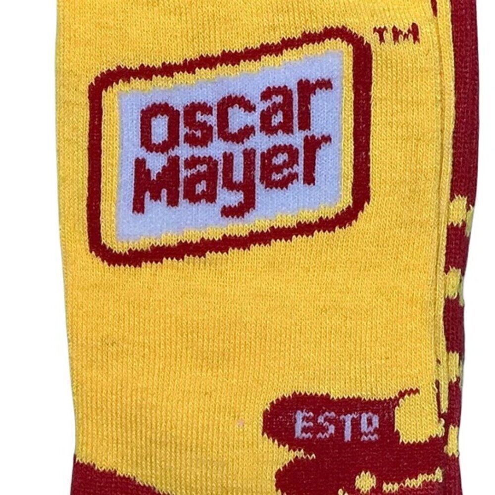 Oscar Mayer Weiner Wagon Novelty Crew Socks Unisex Women 7-13 Men 6-12 New NWT - Picture 6 of 16